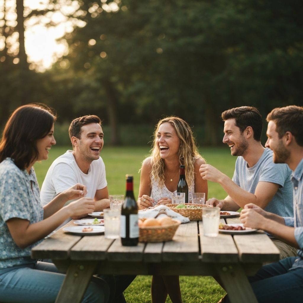 Family watching a home video together